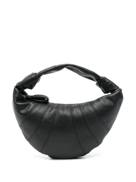 LEMAIRE mini Fortune Croissant bag in leather Black BG0125LL0018