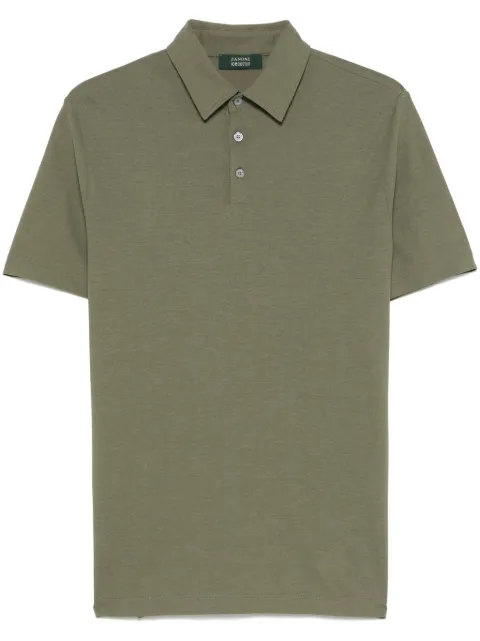 Zanone organic-cotton polo shirt Green 815109ZG380