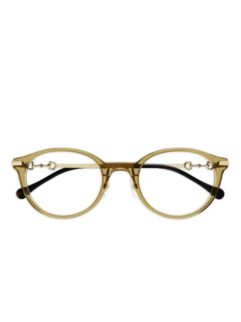 Gucci Eyewear Horsebit round glasses Yellow GG1904OJ003