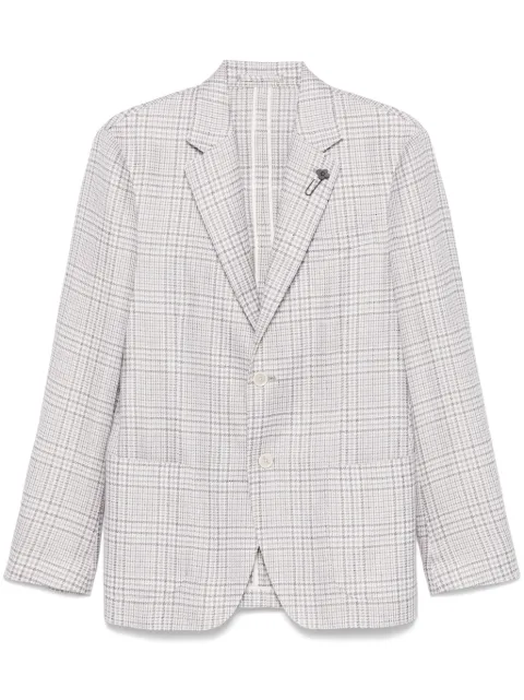 Lardini checked blazer Neutrals ES6202EESIF64509