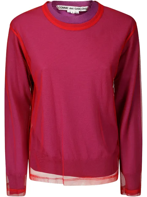 Comme Des Garçons double-layered top Purple GOB021S253