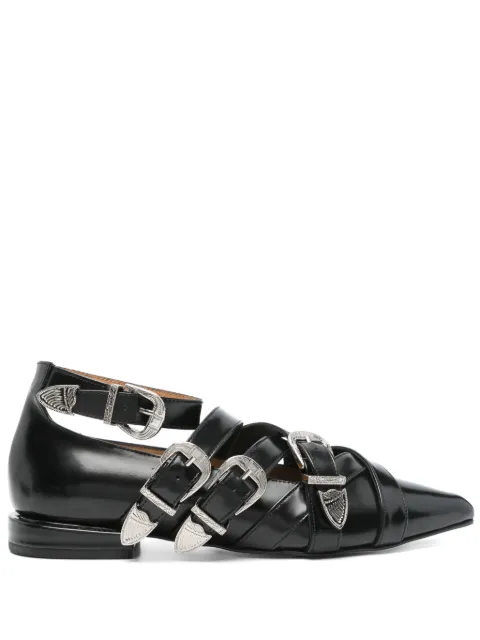 Toga Pulla decorative-buckle ballet flats Black AJ926