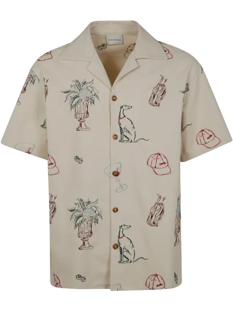 Drôle De Monsieur printed shirt Neutrals GSH214CO198