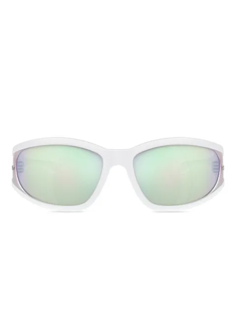 Diesel 0dl3002 logo-plaque sunglasses White LX300200LEC