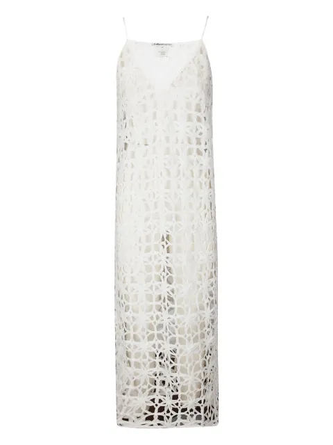 M.S.M. crochet midi dress White U62012