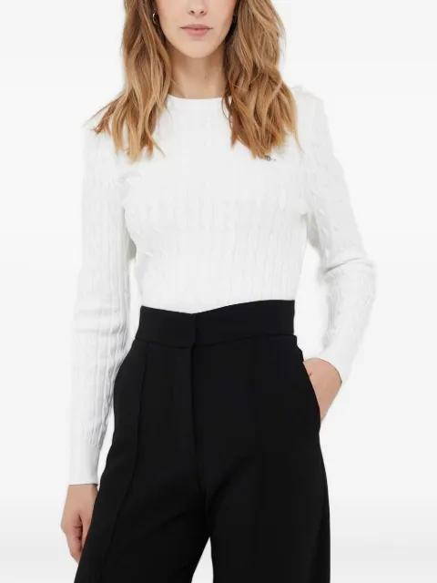 Gant cable-knit logo sweater White 4800100