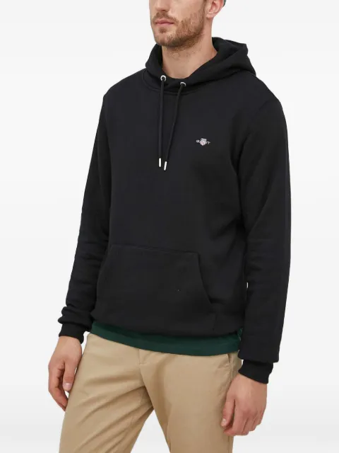 Gant Shield logo-embroidery hoodie Black 2007058