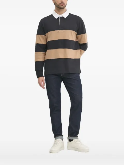 Gant striped-pattern polo shirt Black 2015075