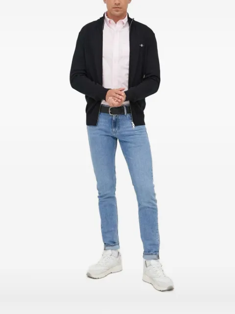 Gant zipped logo cardigan Black 8030164