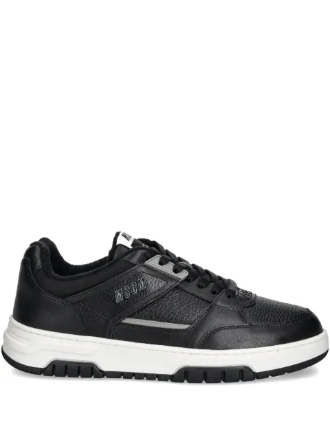 MSGM panelled leather sneakers Black 3840MS60488699