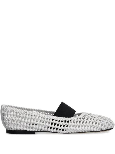 MSGM woven ballerina shoes White 3841MDS21588701