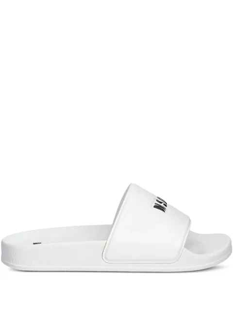 MSGM logo-embossed slides White 3841MDS20886401