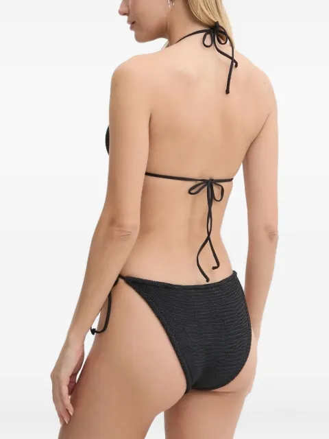 PARAMIDONNA Ema textured side-ties bikini Black SS25EABL