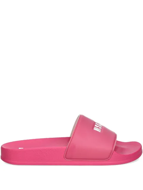 MSGM logo-embossed slides Pink 3841MDS20886415