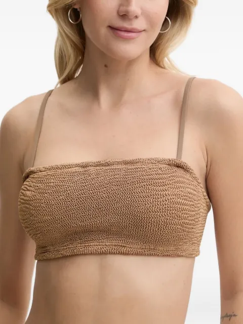 PARAMIDONNA seersucker high-waisted bikini Neutrals SS24MCM
