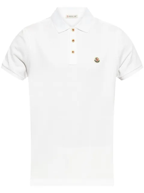 Moncler logo-appliqué polo shirt White L10918A0002684556
