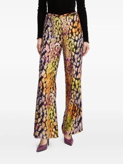 Forte Forte metallic leopard-pattern trousers Black 13270MYPANTS