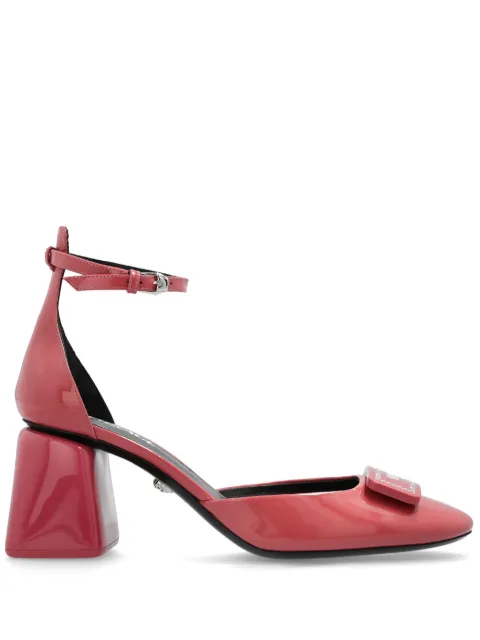 Versace 70mm leather pumps Pink 1017840D2VE