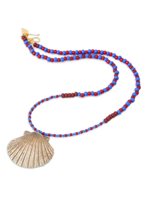 Forte Forte shell-pendant beaded necklace Gold 13373MYJEWEL