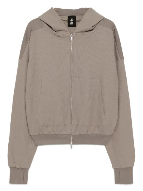 Thom Krom waffle-effect hoodie Grey MSJ666ROCK