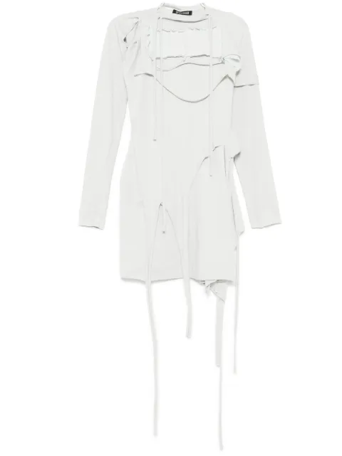 Ottolinger mini deconstructed long-sleeved dress Grey 11550141501