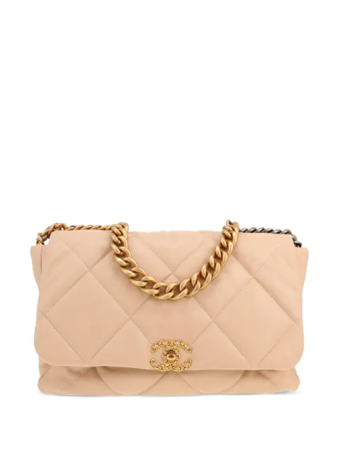 CHANEL Pre-Owned 2020 large Chanel 19 tote bag Neutrals 413072