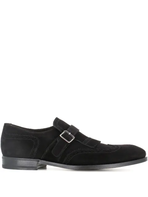 Henderson Baracco suede monk shoes Black 583018