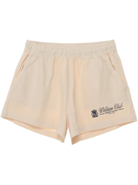Sporty & Rich printed cotton shorts Neutrals SH037506246CR01