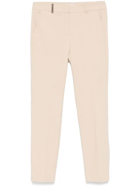 Peserico pressed-crease tapered-leg trousers Neutrals P04718J001953