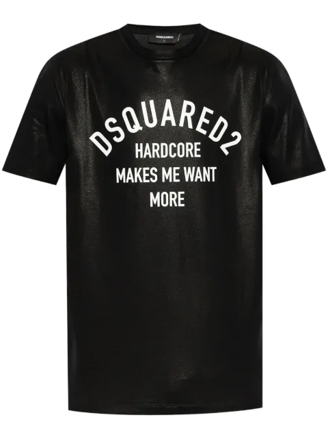 DSQUARED2 logo-print T-shirt Black S71GD1545D20035