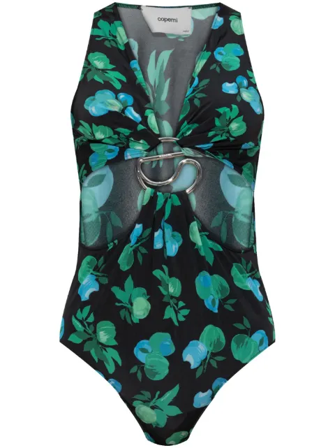 Coperni floral-print bodysuit Green COPBO10F5027