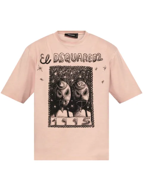 DSQUARED2 graphic-print T-shirt Pink S71GD1555D20035