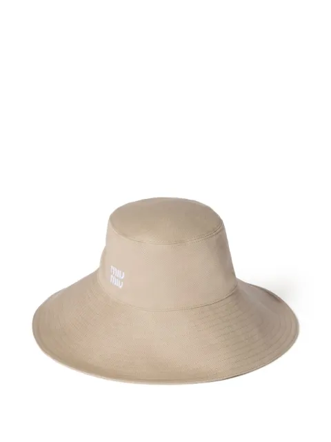 Miu Miu denim bucket hat Brown 5HC2202CR1