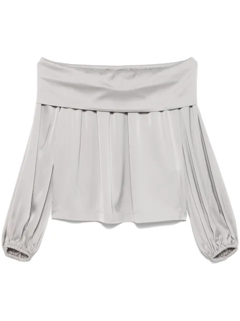 D.Exterior satin blouse Grey 60670