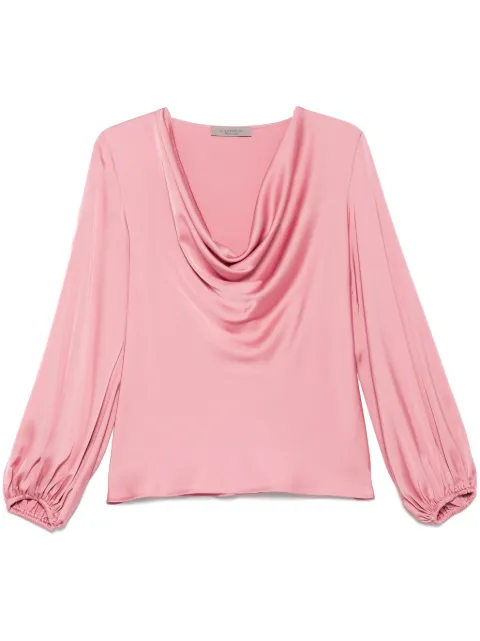 D.Exterior satin blouse Pink 60666