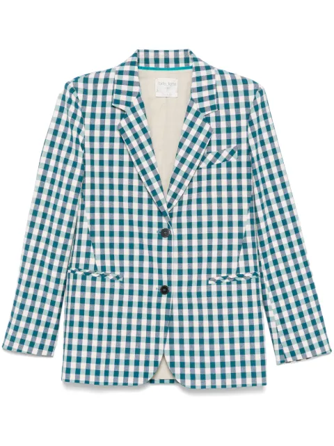 Forte Forte gingham-check blazer Blue 13524MYJACKET