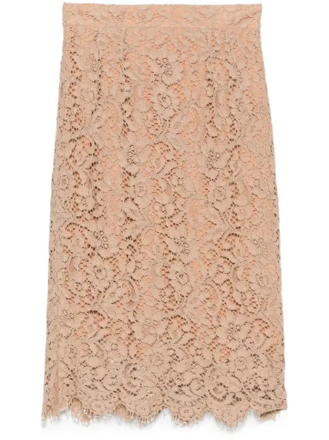 Dolce & Gabbana Pre-Owned 2000s corded-lace midi skirt Neutrals HOLADG123