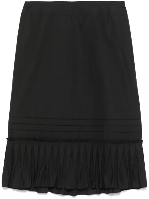 Prada Pre-Owned 2000s hem-pleated skirt Black HOLAPRA004