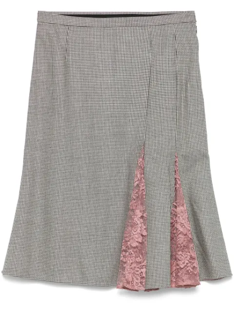 Dolce & Gabbana Pre-Owned 2000s lace-panelled skirt Black HOLADG124