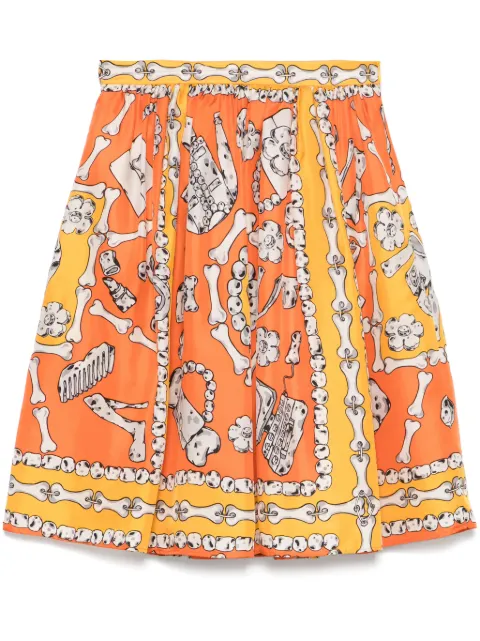 Moschino Pre-Owned 2010s silk skirt Orange HOLAMOS104