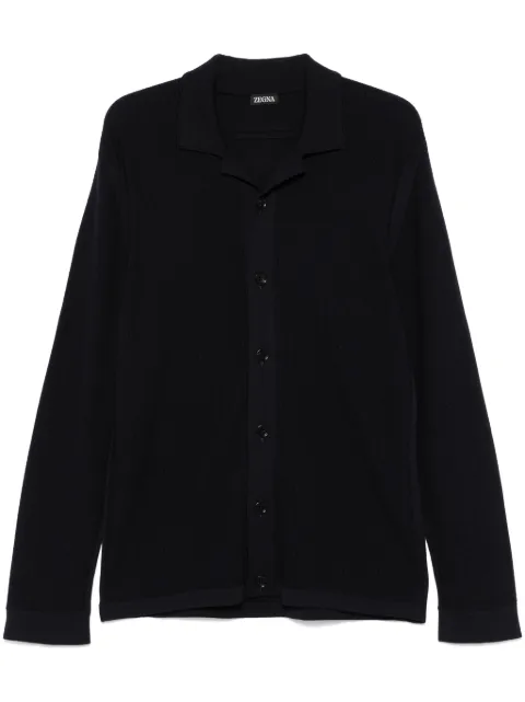 Zegna wool shirt Blue UFM23A9FCT145