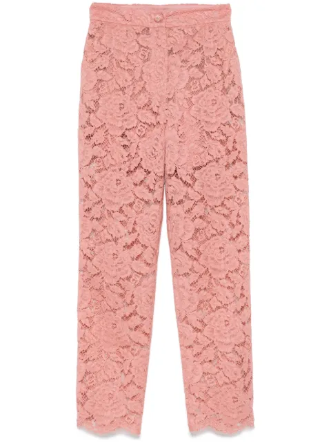 Dolce & Gabbana DNA floral-lace trousers Pink FTAM2THLM7L