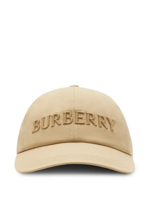 Burberry logo gabardine baseball cap Neutrals 8108831