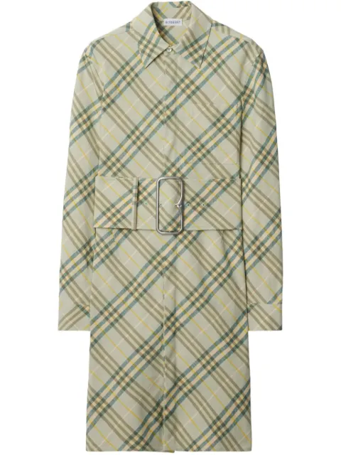 Burberry checked shirt dress Neutrals 8103524