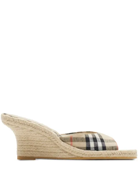 Burberry Check mews espadrille mules​ Neutrals 8108145