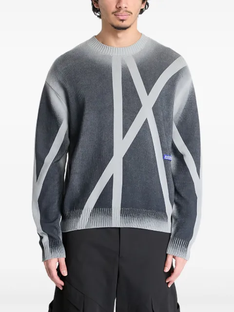 A-COLD-WALL* Antenna graphic-pattern sweater Grey ACWMK196