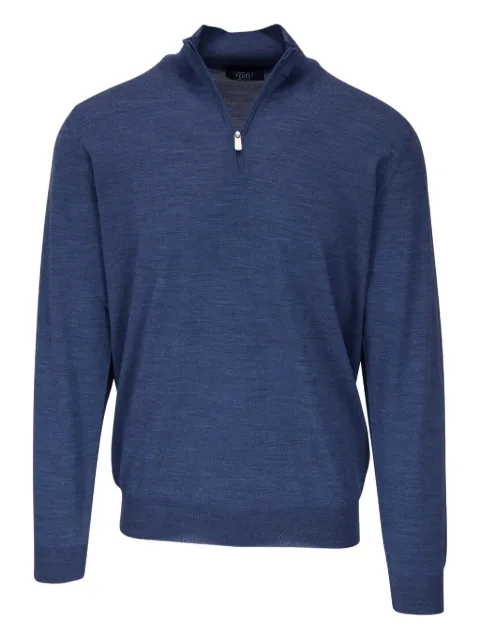 Fedeli half-zip wool sweater Blue 7UI07725FAVONIO22