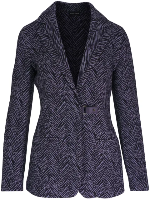 Giorgio Armani zebra-print blazer Black 6DAG64AJYAZPZB1
