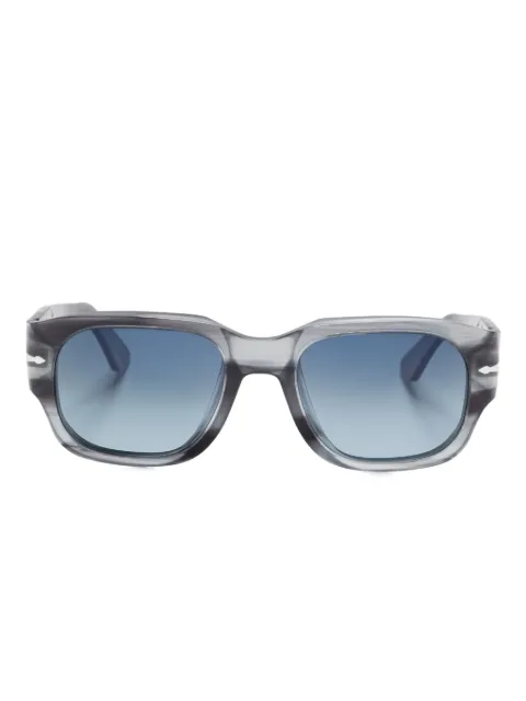 Persol striped rectangle-frame sunglasses Black 0PO3380S1192S3
