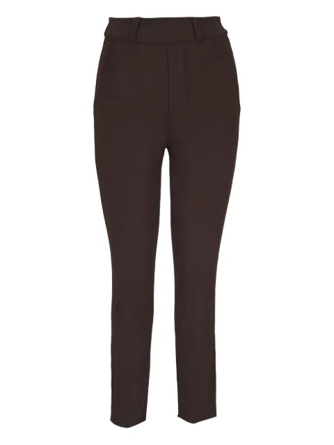 Frank & Eileen elasticated-waistband trousers Brown LAB600IRCH